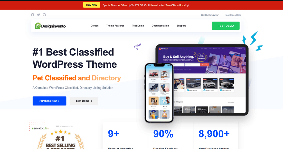 Classiads - Classified Ads WordPress Theme Thumbnail